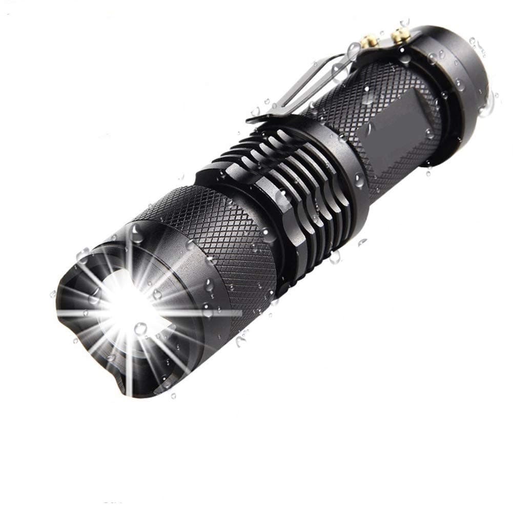 Flashlight, T6 Focusable Led Flashlight, Mini Streamlight Flashlight for Flash Portable Torches (Emitting Color : Package D)