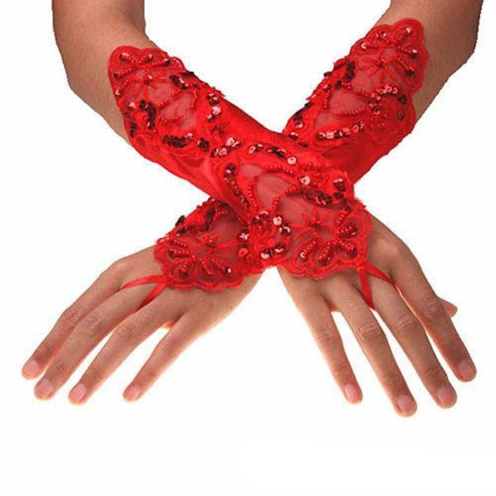 Miami Dress Fashion Satin Lace Long Gloves Opera Wedding Bridal Evening Party Prom Cosplay Costume Gloves