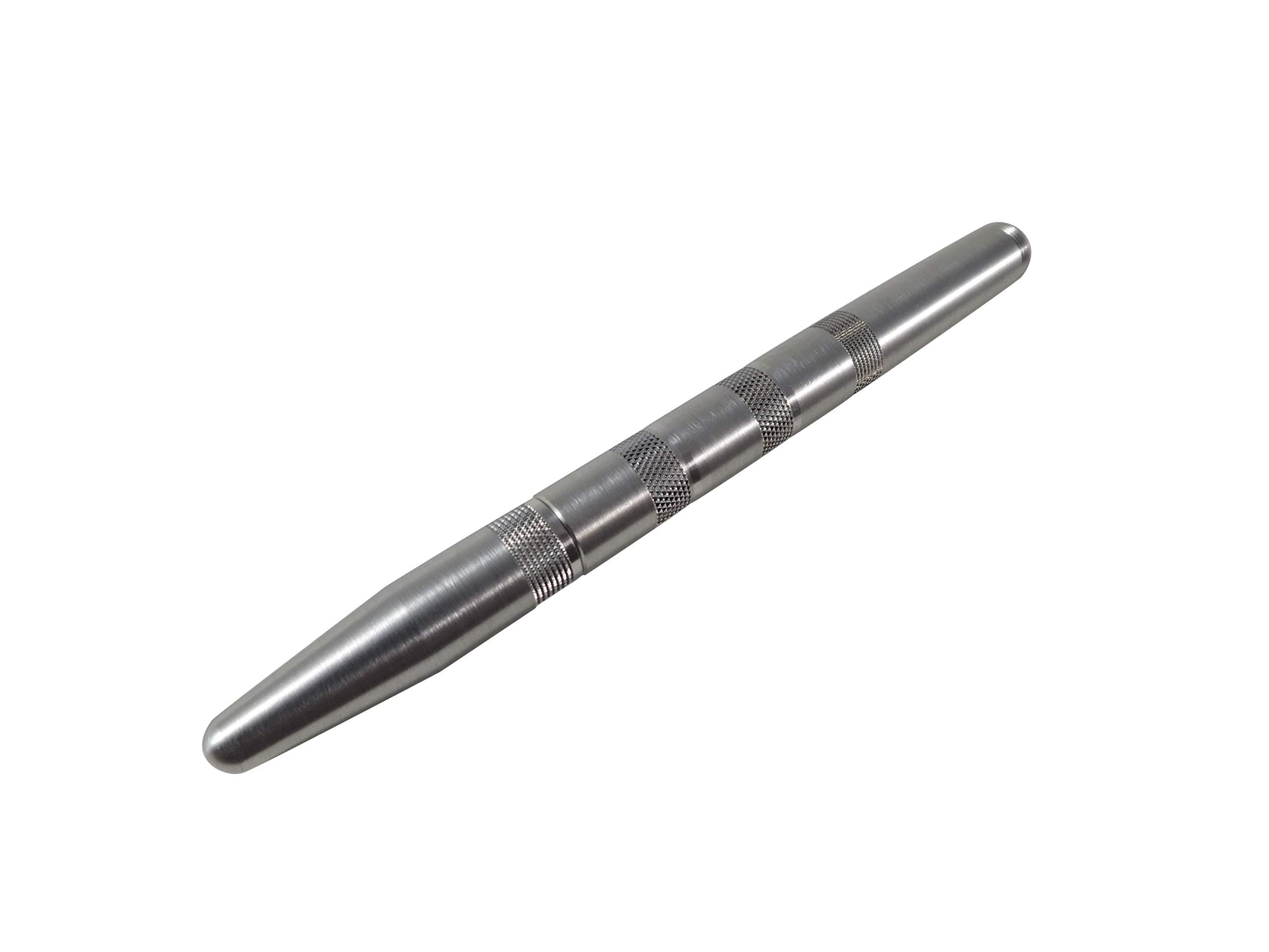 Solid Stainless Steel Pen - Machined Ballpoint Pen, Pocket Pens, Fine Point, Gel Ink, Made in the USA (Stainless Steel)