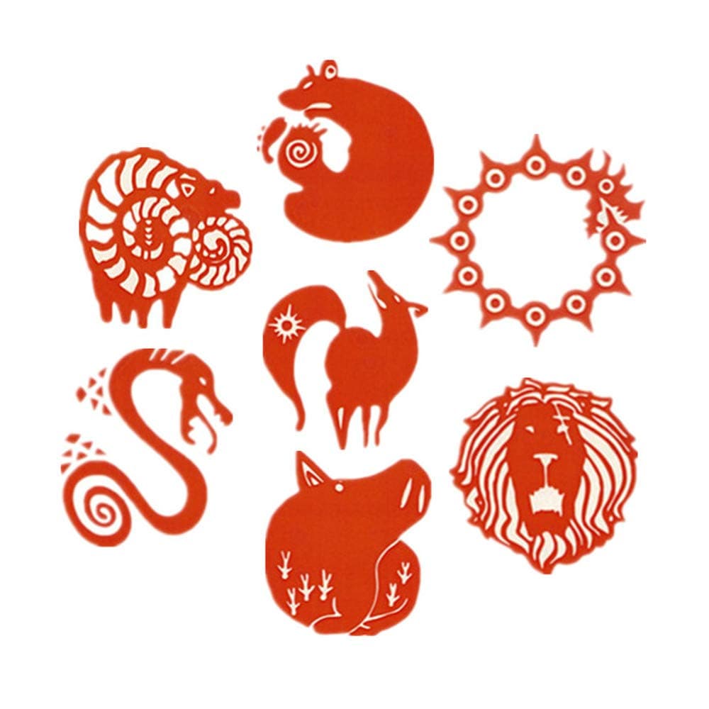 Seven Deadly Sins Cosplay Tattoo Adult Cosplay Accessories Red