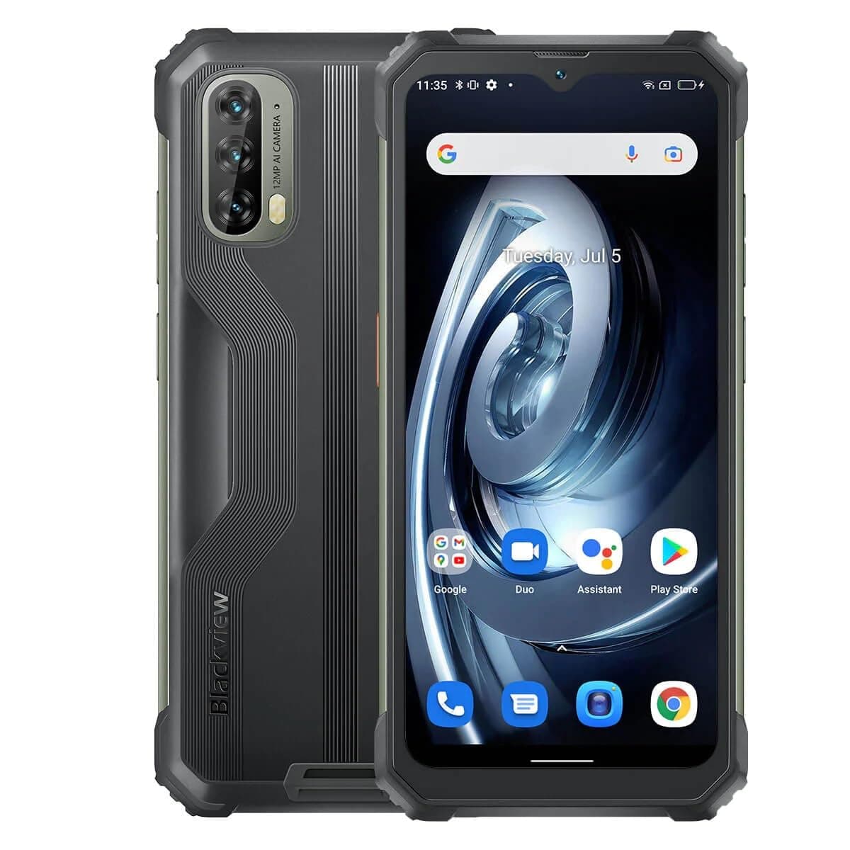 BlackviewBV7100 Rugged Smartphone,13000mAh Battery 33W Fast Charge, IP68/IP69K Waterproof Outdoor Mobile Phone, Android 12 Helio G85 6GB+128GB, 6.58'' FHD+ Display, 12MP Triple Camera, GPS NFC Black