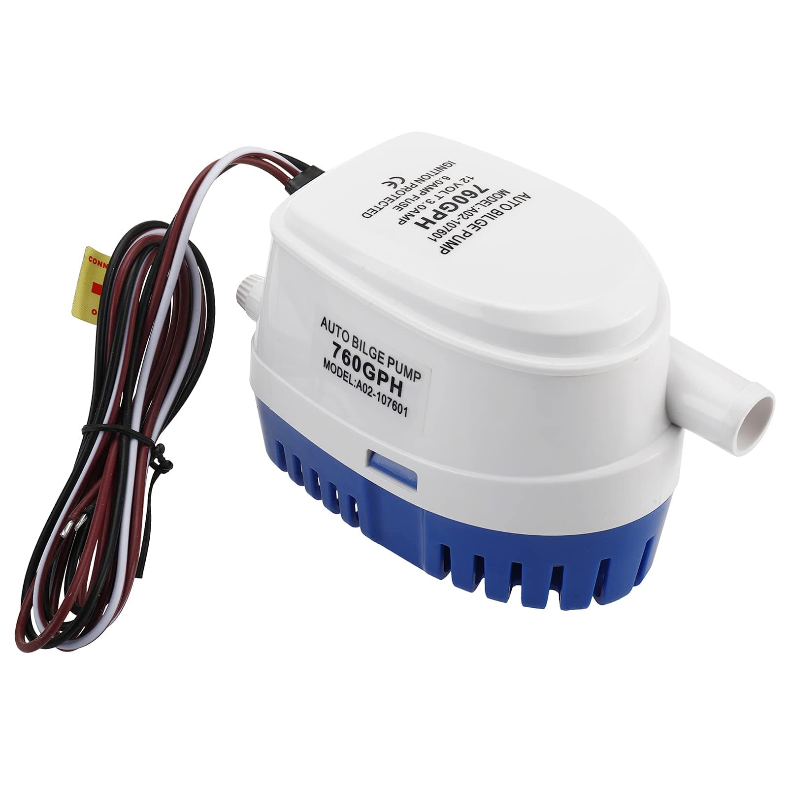 DasMarine 12V Automatic Submersible Boat Bilge Water Pump 760GPH Built-in Auto Float Switch (760GPH)