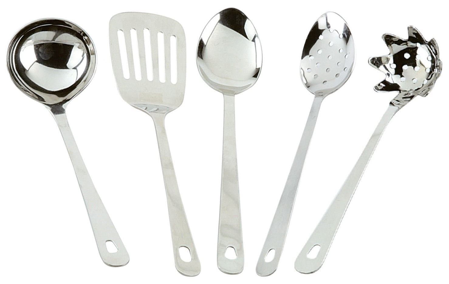Ibili Stainless Steel 5 Piece Cooking and Serving Utensil Set