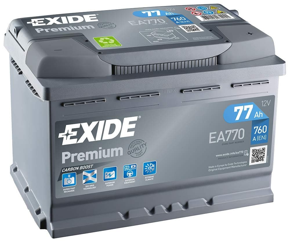 EA770 Exide Premium carbon starter battery 12 V, 77Ah