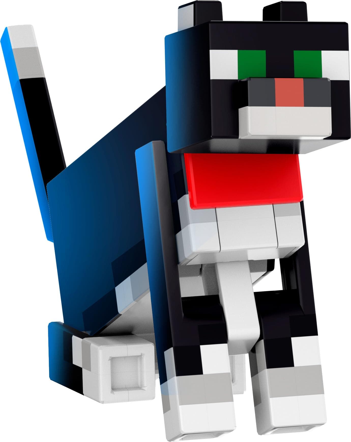 Mattel Minecraft Diamond Level Action Figure, Tuxedo Cat with 4 Accessories, 5.5-inch Collector Scale & Pixelated Design