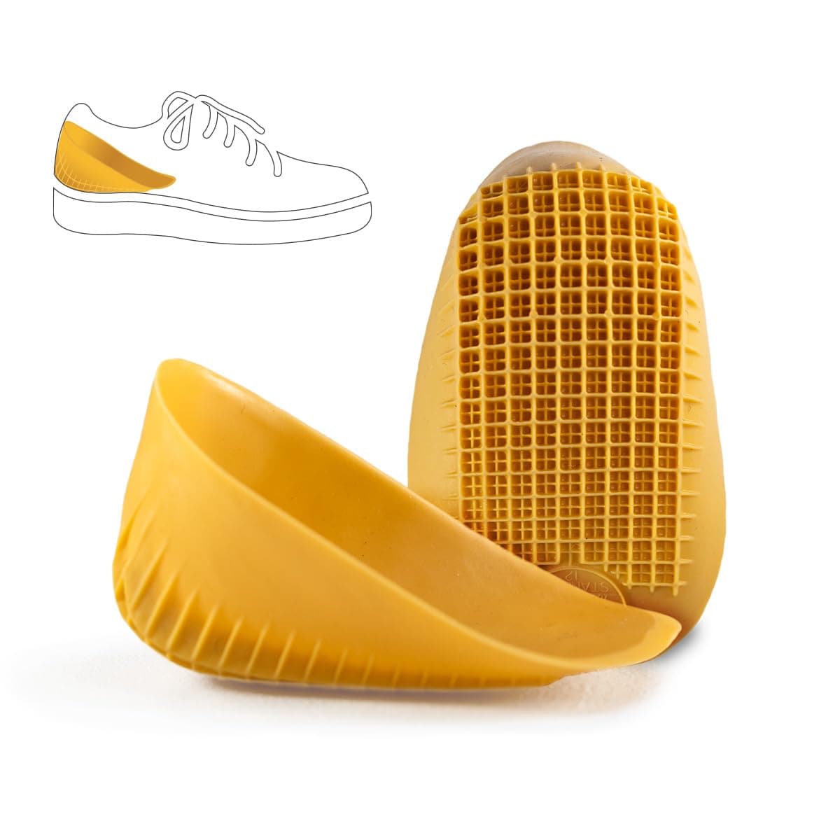 Tuli's Classic Heel Cups, Yellow, For Heel Pain & Plantar Fasciitis (Regular, Under 175lbs)