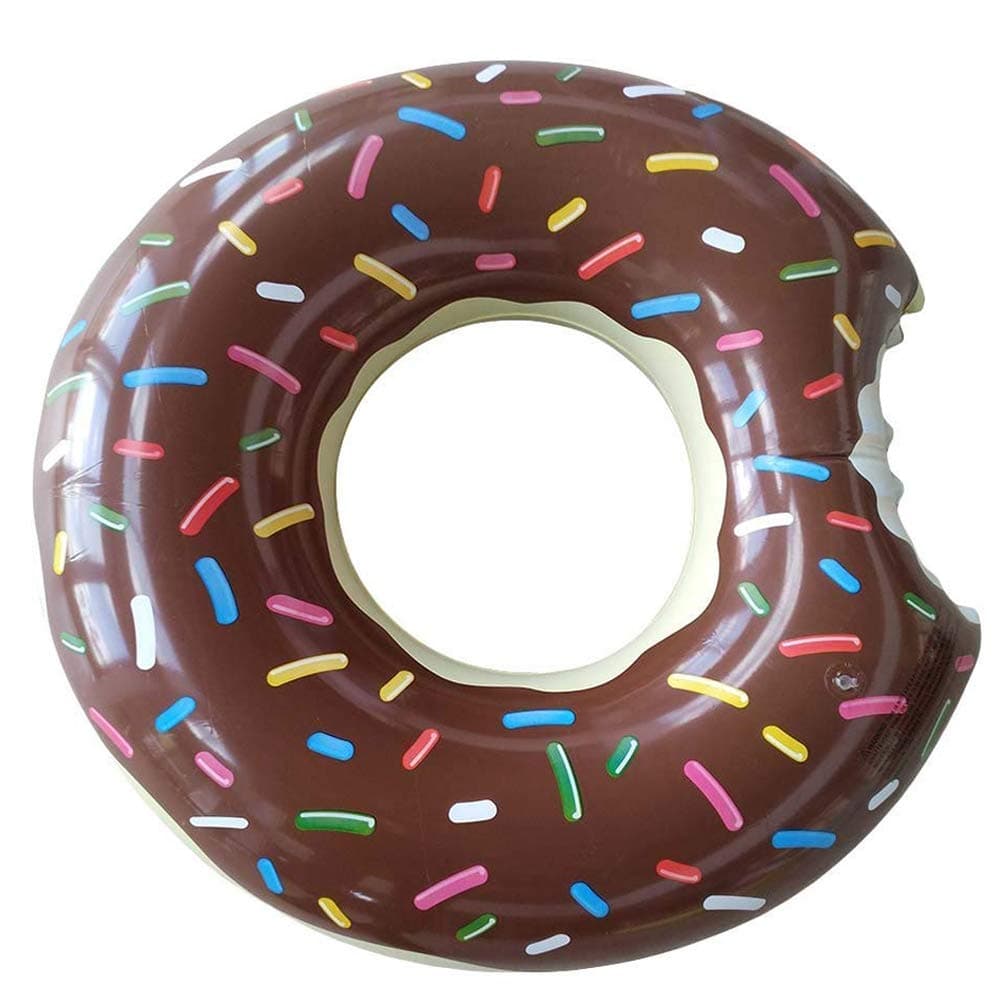 Inflatable Donut Ring Pool Inflatable Donut Swimming Ring Pool Float for Adults and Kids 75cm Swim Ring Summer Water Toy Donut Pool Inflatable Floats Pool Toys for Pool Party Beach, Brown