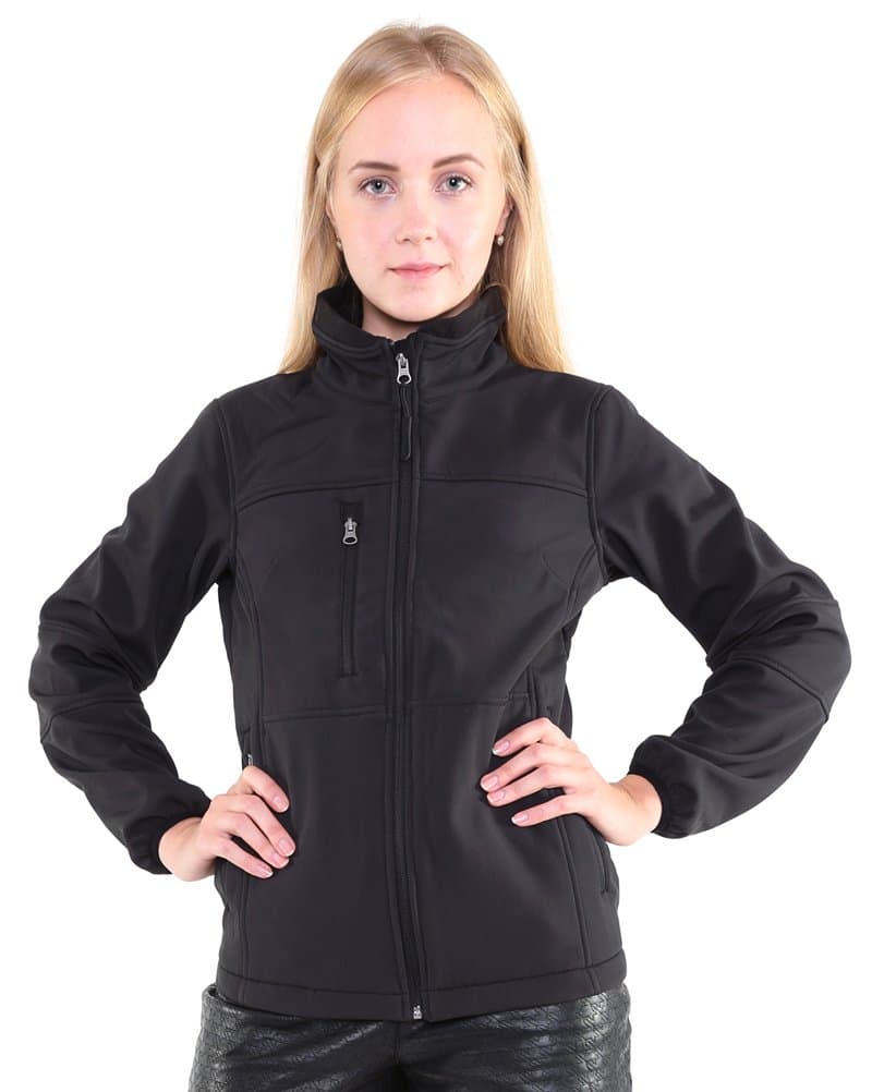 Northfield Sportswear Women's Outdoor Front-zip Waterproof Rain Jacket (L,Black)