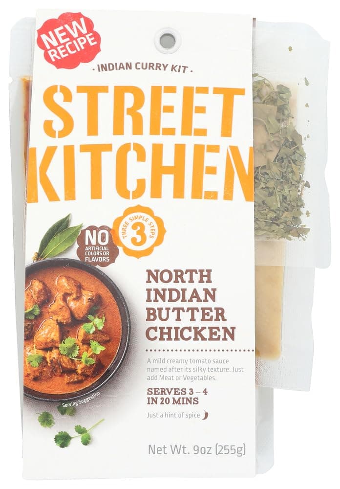 Passage Foods Street Kitchen, Indian Butter Chicken Scratch Kit, 9 oz, Pack of 4