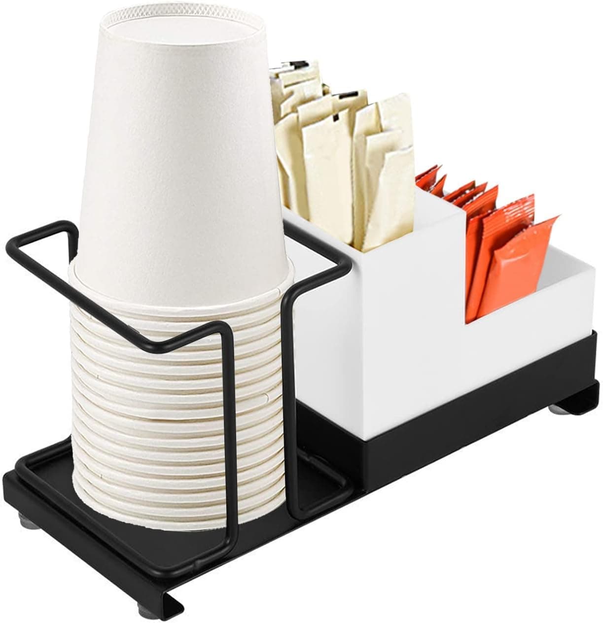 CENXI Coffee Station Organizer Paper Coffee Cup Organizer Dispenser Kitchenware Paper Cup Dispenser Coffee Bar Bin Box for Milk Tea Shop Restaurant Accessories, black2