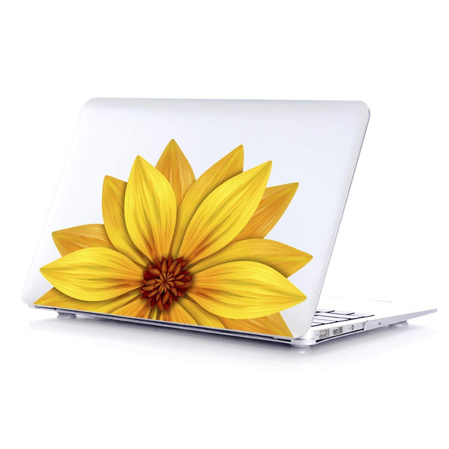 MacBook Air 2018 Case - Mac Clear Plastic Laptop Cover Compatible with Apple - New MacBook Air 13 Inch Retina Case - Fits on Model A1932 Released 2018 (Yellow Floral)