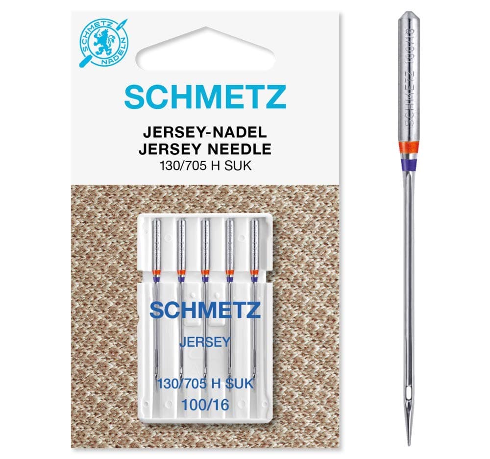 Schmetz 130x705H SUK Ballpoint Jersey Sewing Machine Needle Size 100/16 Packet of 5