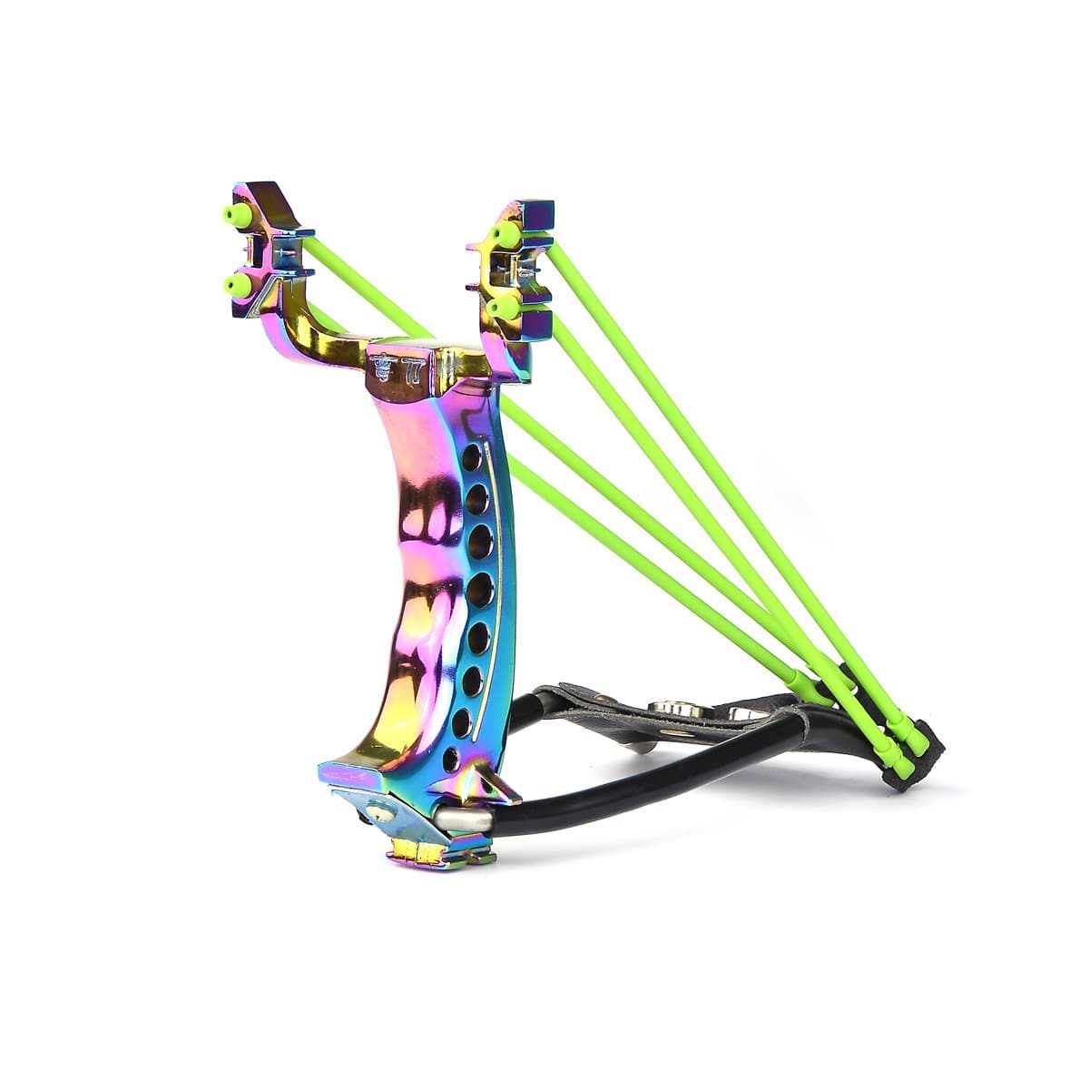 Popshot(TM) Dazzling Professional Catapult Stainless Steel Triple Force Wrist Rest Hunting Slingshot for Outdoor Athletics