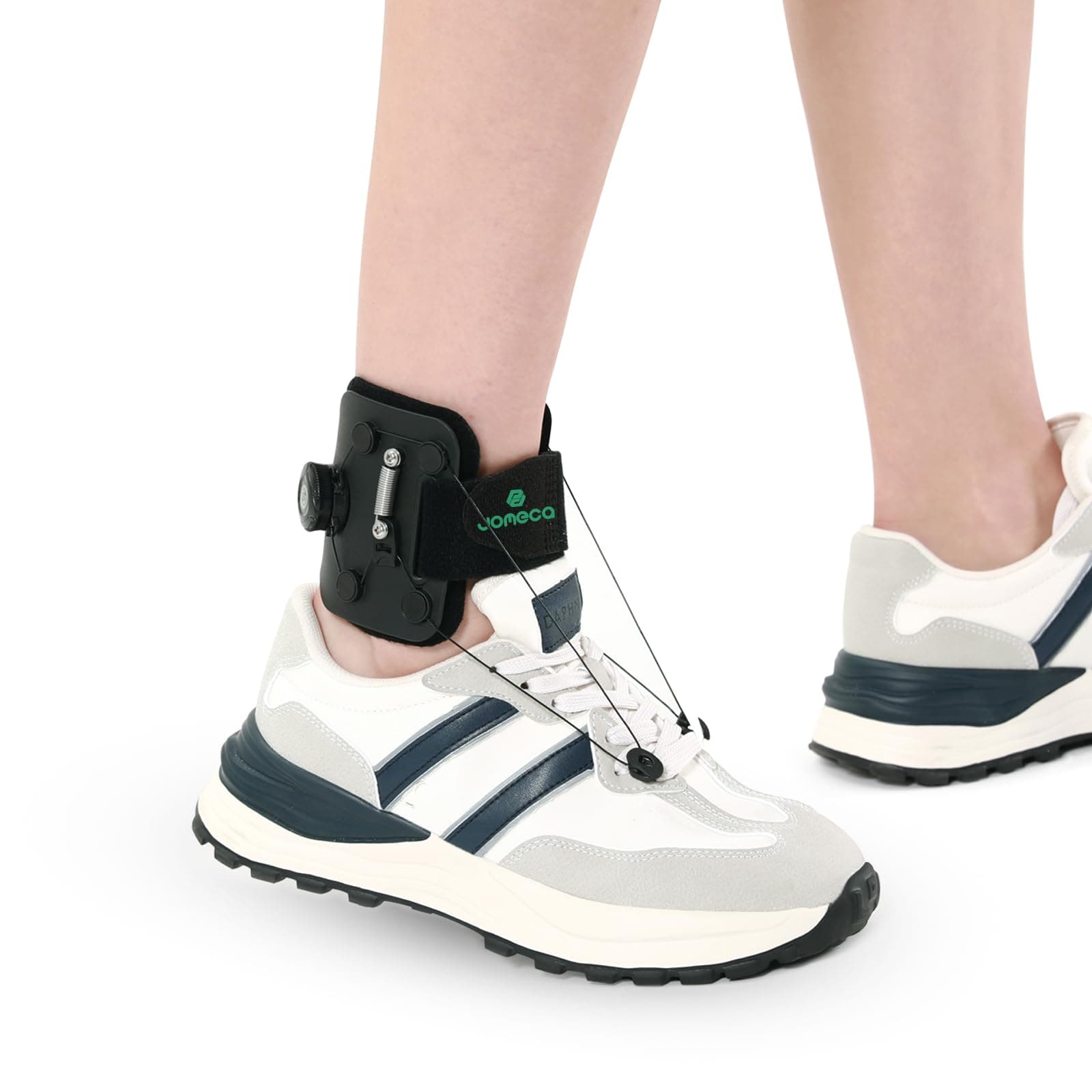 Drop Foot Brace with Dual-Knob Adjust Dorsiflexion AFO Foot Drop Brace for Walking with Shoes Fit Left or Right Foot