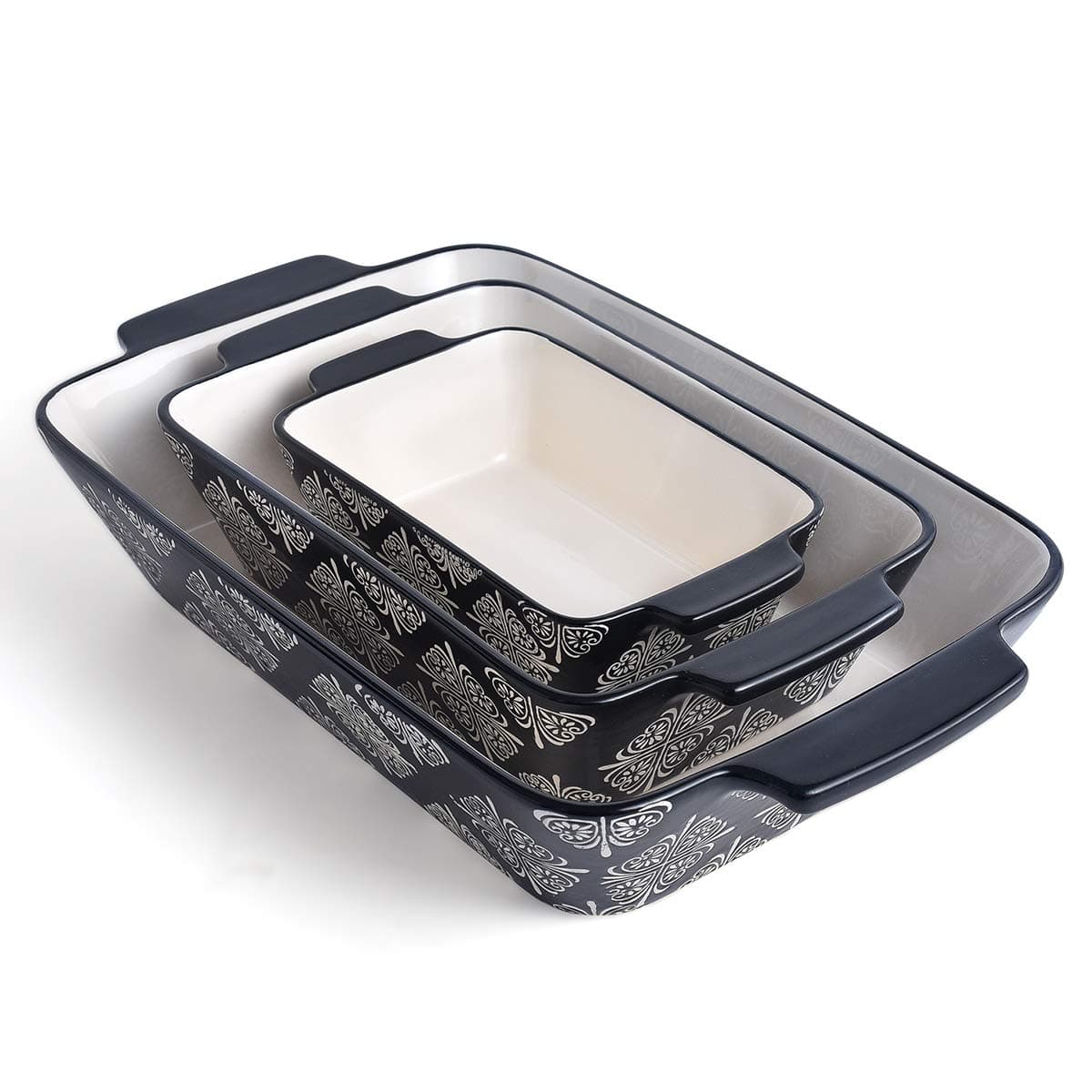 Casserole Dish Baking Dish Ceramic Baking Set 3-pcs Bakeware Sets Lasagna Pan Baking Dishes Baking Pan
