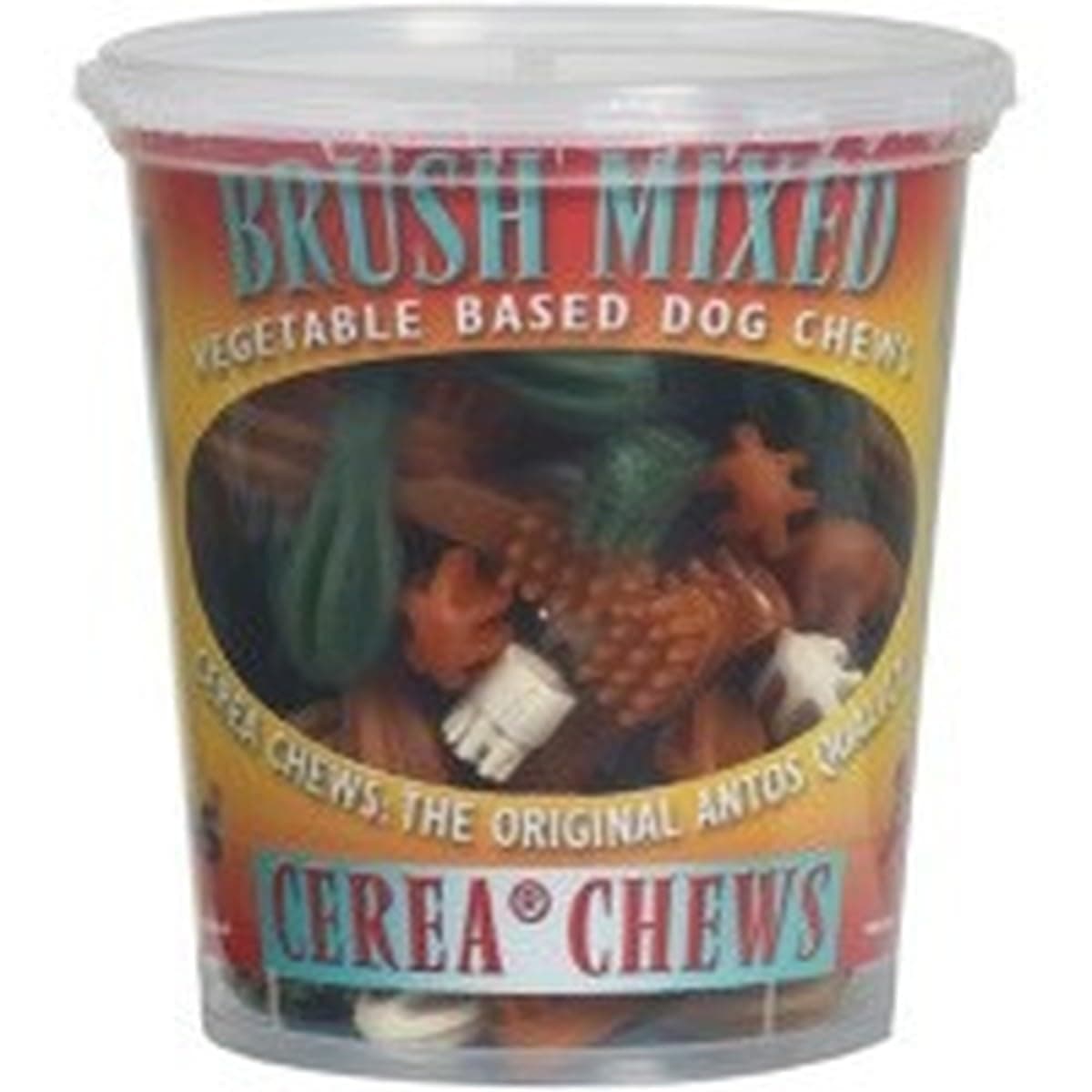 ANTOS CEREA TOOTHBRUSH VEGETABLE CHEW – 50PC TUB - DOG TREATS – GREAT ALTERNATIVE TO RAW HIDE (1X)