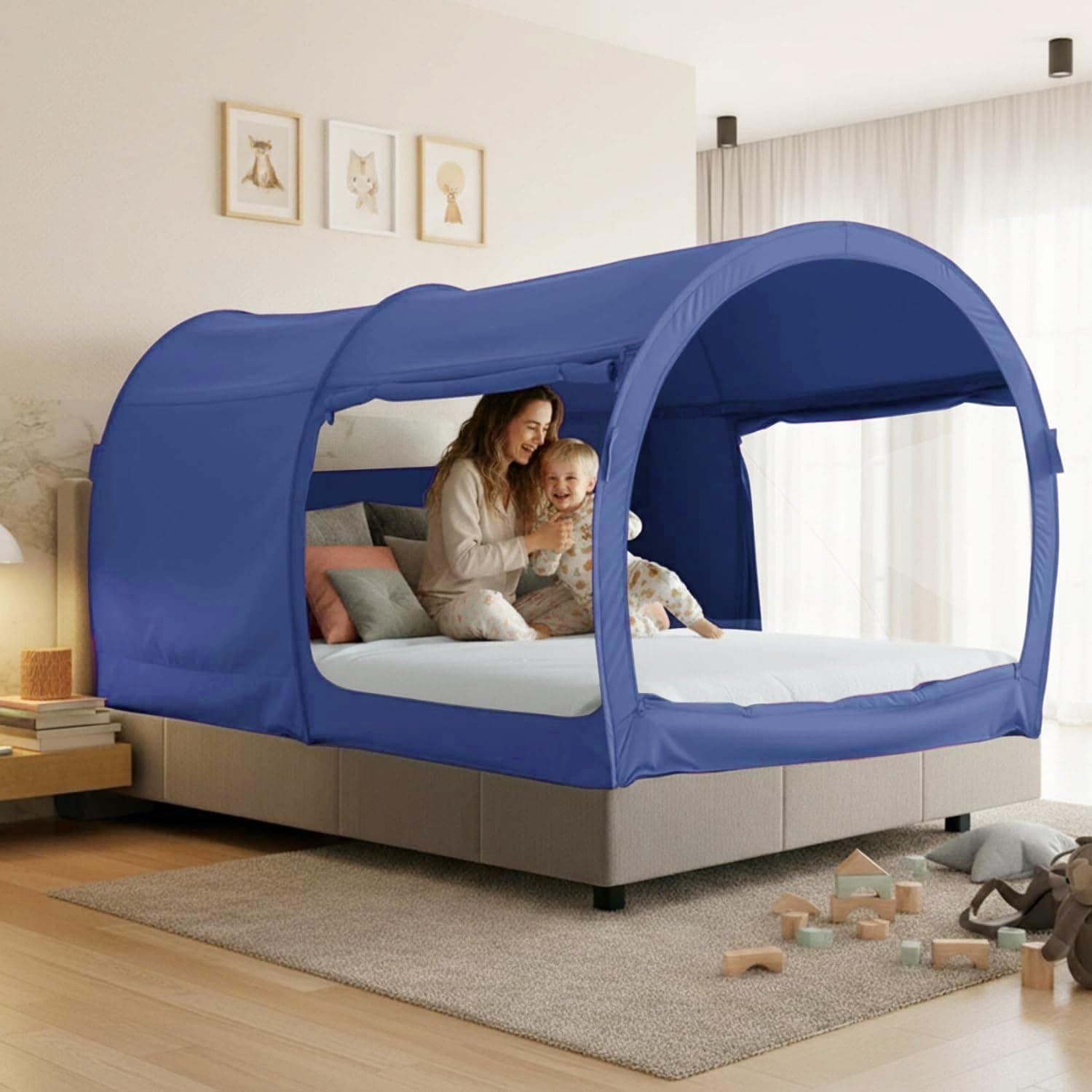 LEEDOR® Bed Tent Dream Tents Bed Canopy Shelter Cabin Indoor Privacy Warm Breathable Pop Up Twin/Full/Queen for Kids and Adult Patent Pending(Mattress Not Included)