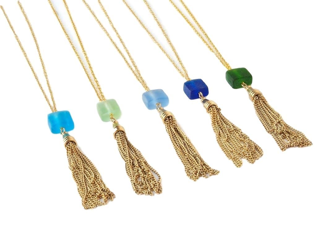 Smartglass Jewelry Cube Long Tassel Necklace