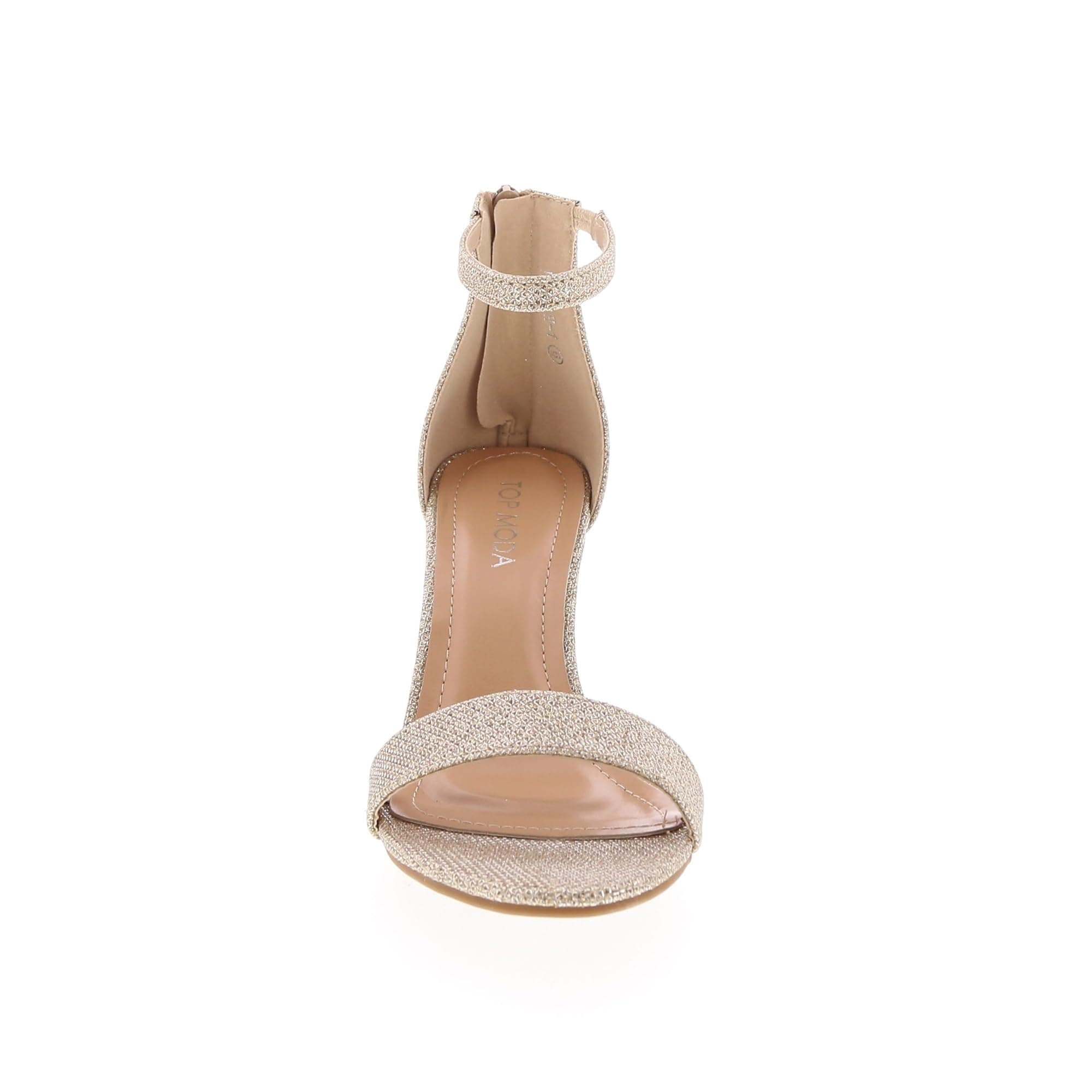 TOP MODA Hannah-1 Ankle Strap Dressy High Heel Sandal, Non-slip Sole, For Wedding, Party, Prom, Evening Wear, or Any Occasion, Sleek Style Block Heel Sandals