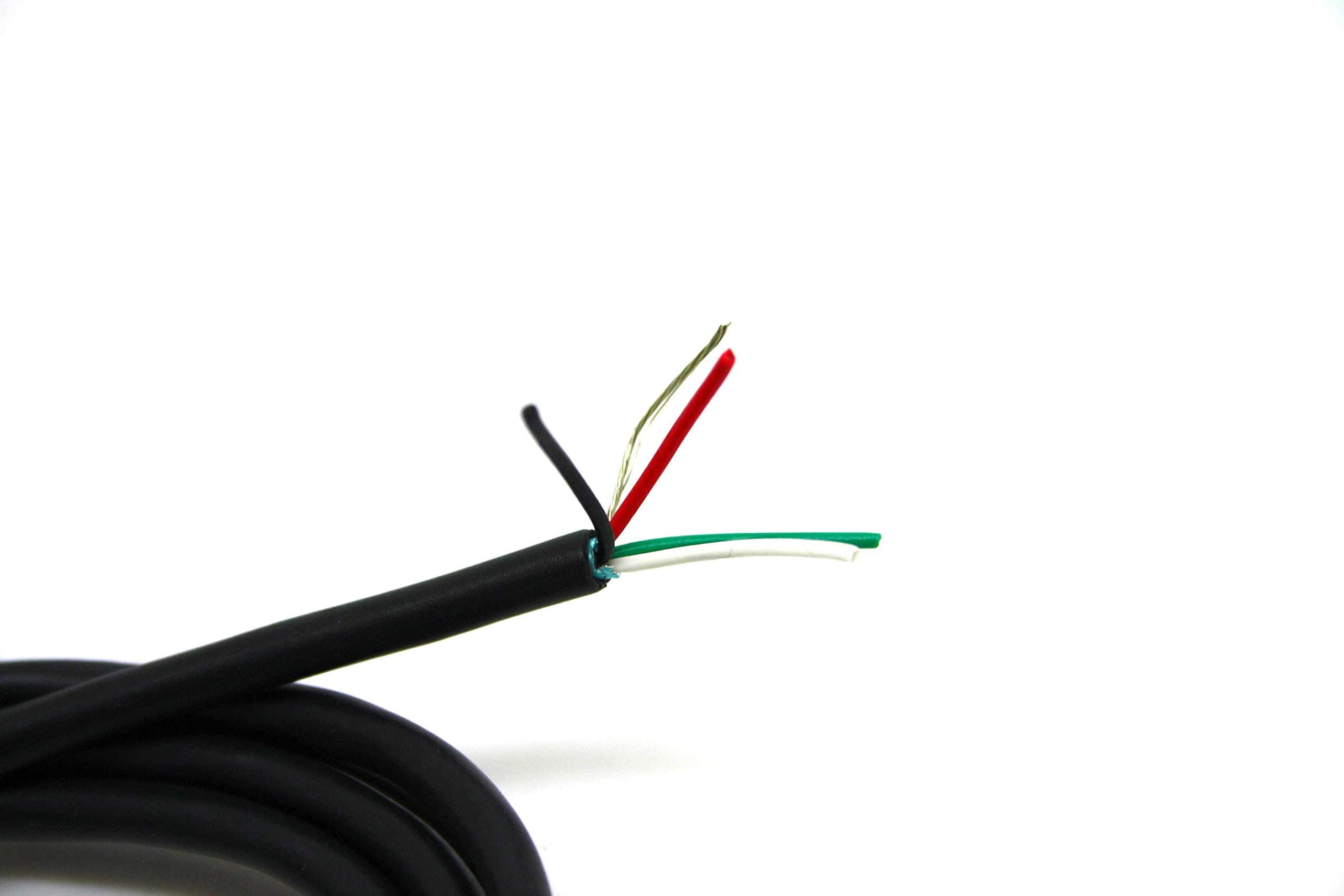 6 feet Gavitt 4-Conductor Guitar Wire with Ground, Black Jacket