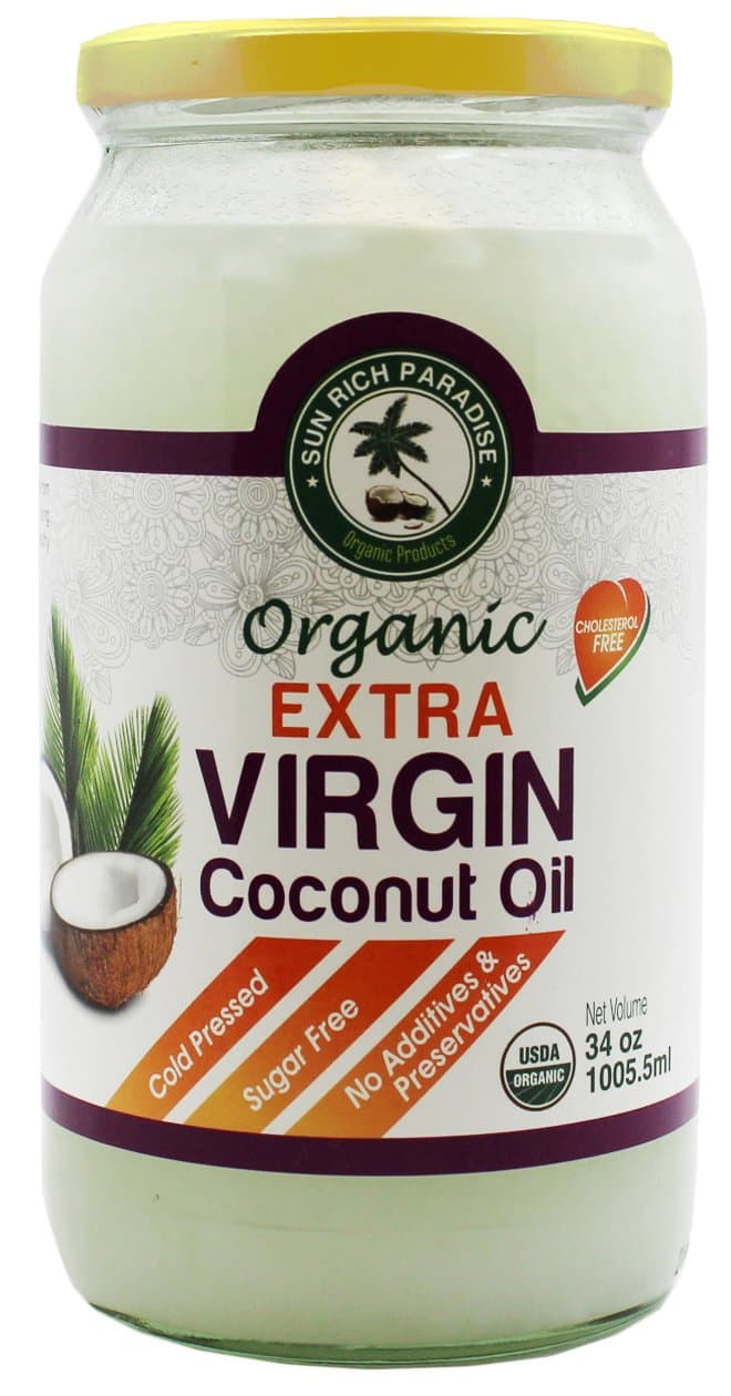 Sun Rich Paradise vco0059 Organic Extra Virgin Coconut Oil, White, 34 Oz