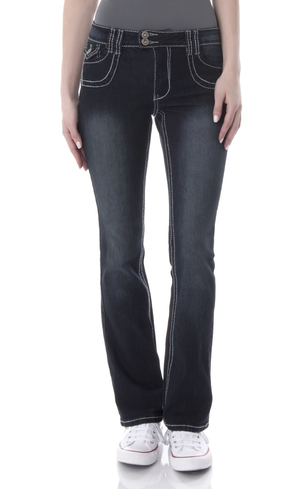 Angels Jeans Women's Chop Pocket Bootcut Jean