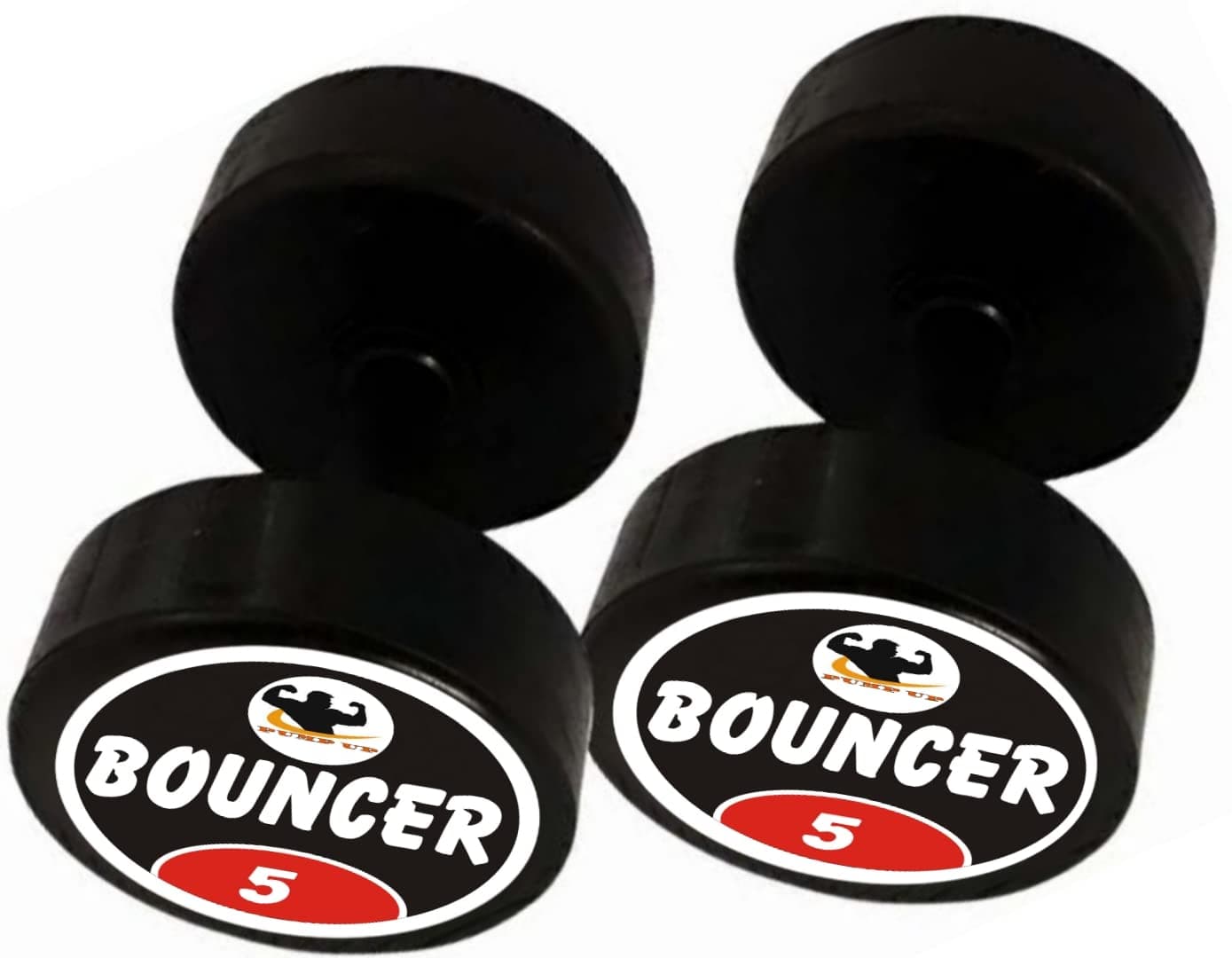 PUMP UP Bouncer Rubber Dumbbell Set, Professional Rubber Dumbbell For Men And Women, Weight (5, Kilograms)