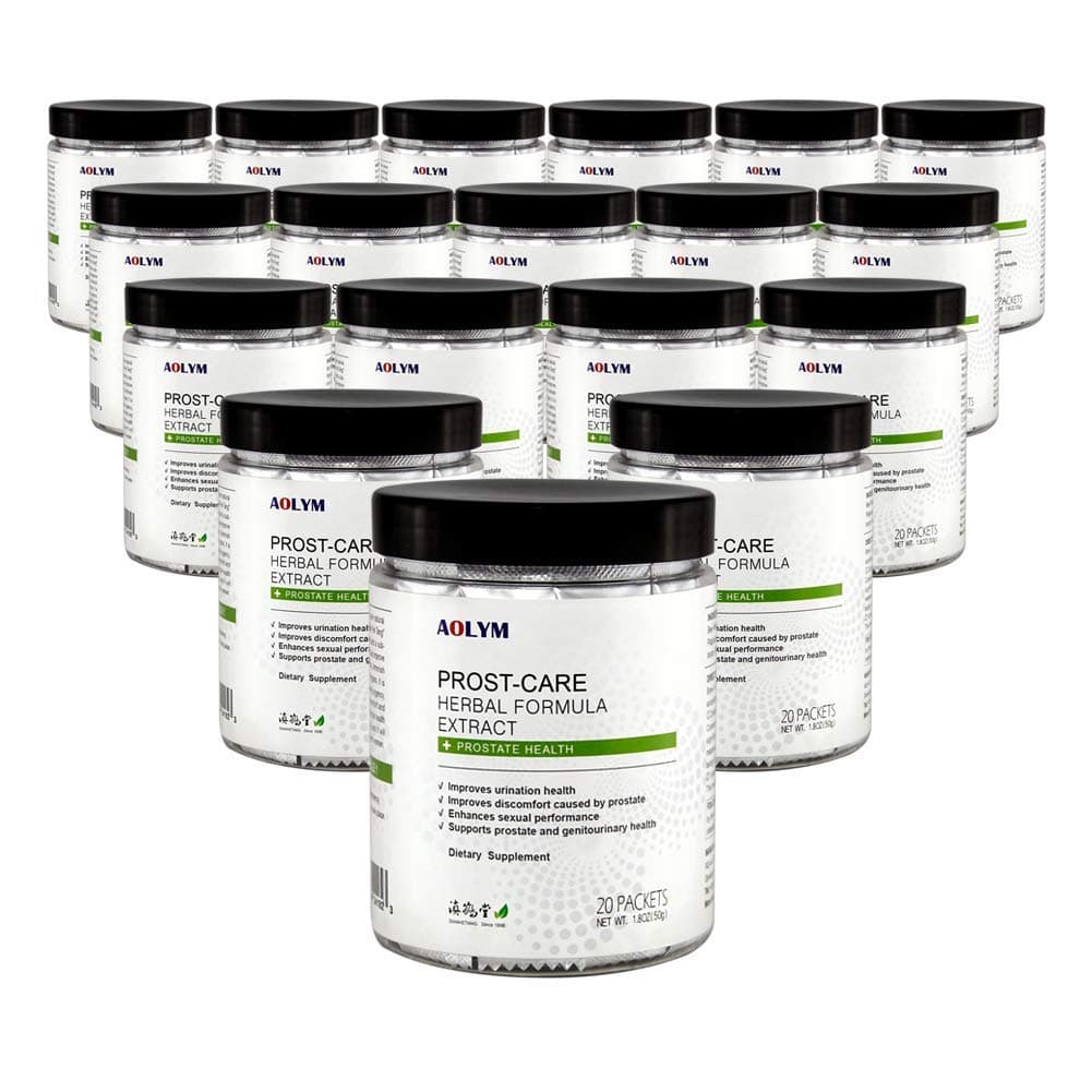 AOLYM Prost-Care Optimize Prostate Health - Solution for Urinary Function and Pelvic Health - Advanced Natural Herbal Formula - Ready to Eat Powder Supplement - 20 Packets/Bottle (Pack of 18)…