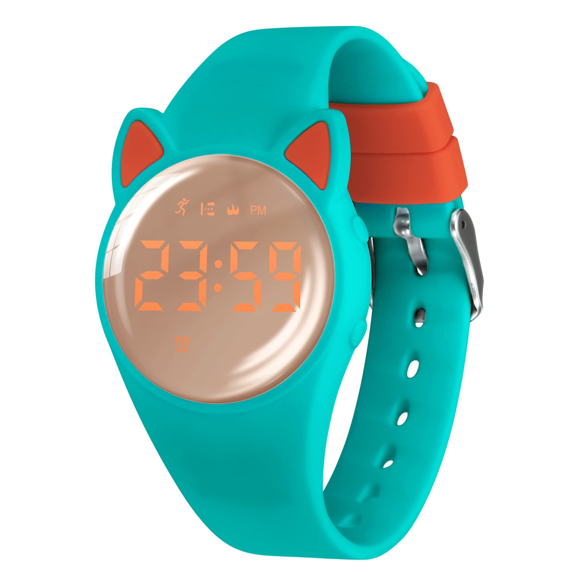 Kids Watch, Digital Watch for Boys Girls, Sport Watch with Fitness Tracker, Alarm Clock, Stopwatch, No App and Waterproof, Watch for Kids Ages 5-12, 21-GreenOrange-DJ