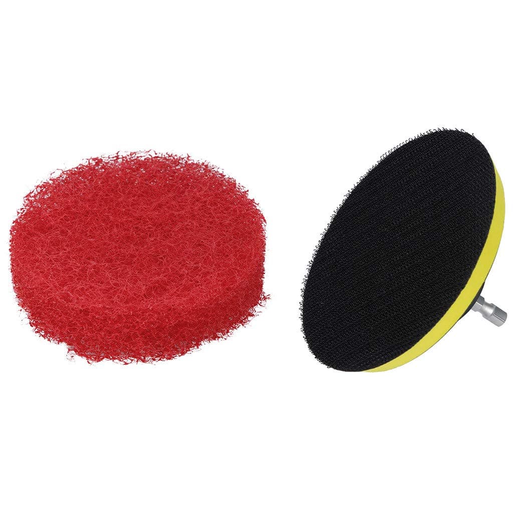 HINK-Home Cleaning Brush, Bathroom Kitchen Cleaning Drill Brush Set Power Scrub Pad Cleaning Kit Cleaning Scouring Pads, Cleaning Supplies (Red), St patrick's Products Big Sales