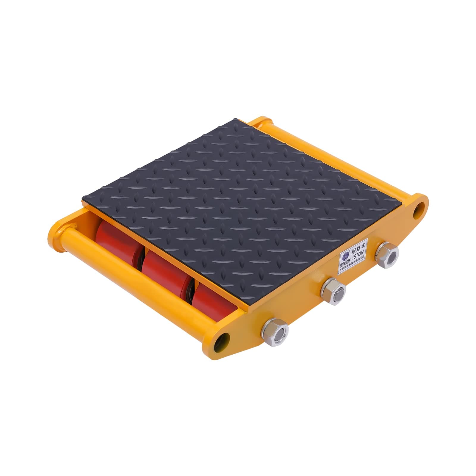 Heavy Duty Machine Dolly Skate Machinery Roller Mover 15t 33000lbs Capacity Cargo Trolley 9 rollen Skates Industrial Machinery Mover Rotating Roller All-Steel Construction Warehousing Transportation