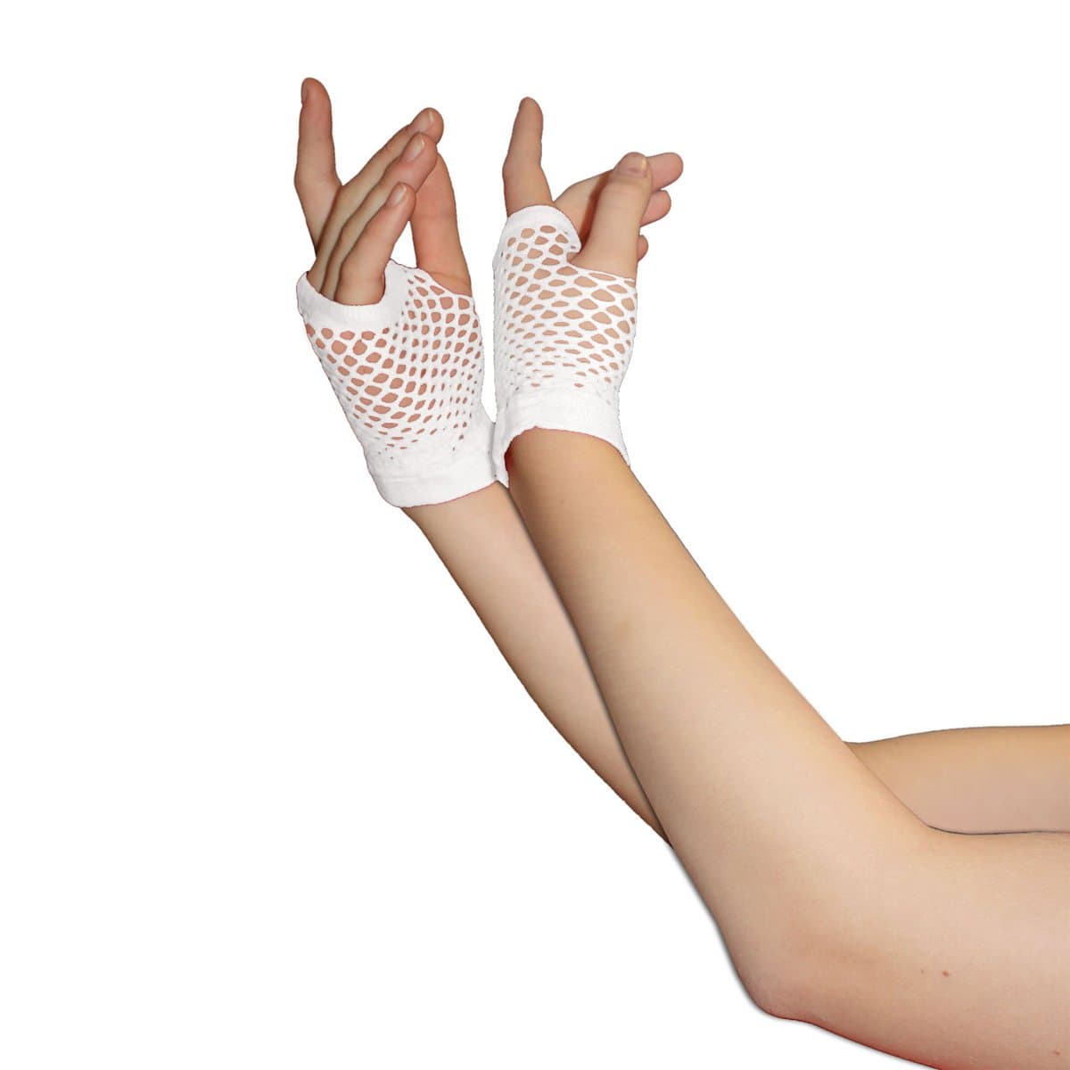 CRAZY CHICK New Ladies Girls Short Fishnet Gloves Assorted Colours Fingerless Gloves, Party Fancy Dress Tutu Gloves, Neon Fishnet Gloves