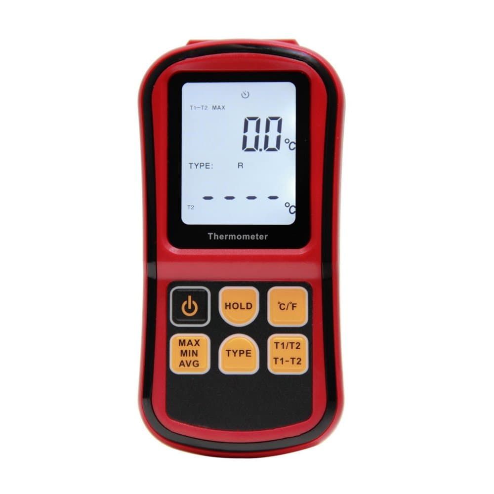 Thermocouple Thermometer -50~300 Degree Industrial Temperature Meter J K T E N R S Type Thermocouple Dual Channel Temperature Meter Tester - LCD Backlight