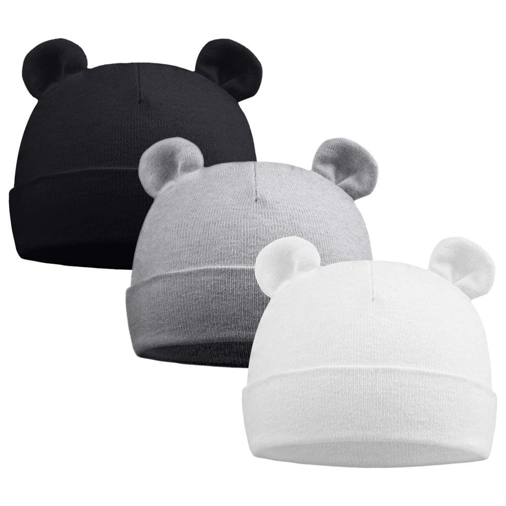 Newborn Hospital Hat 0-12Months Preemie Boys Girls Beanie Solid Infant Baby Hats Autumn Winter