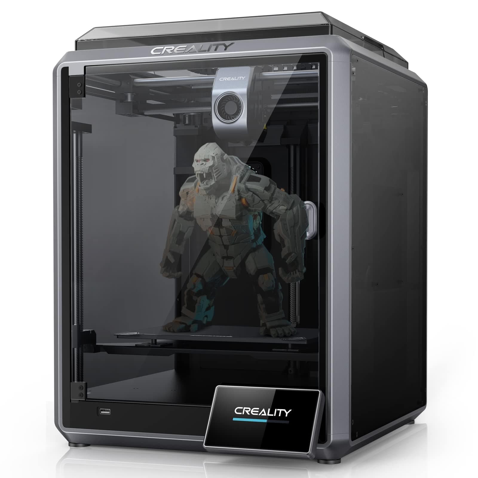 Creality3D Printer K1, 600mm/s Printing Speed, 20000mm/s²Acceleration, 32mm³/s Max Flow Hotend, Hands-free Auto Leveling, Self-test with One Tap, Solve Ringing with G-sensor, Print Size 220*220*250mm