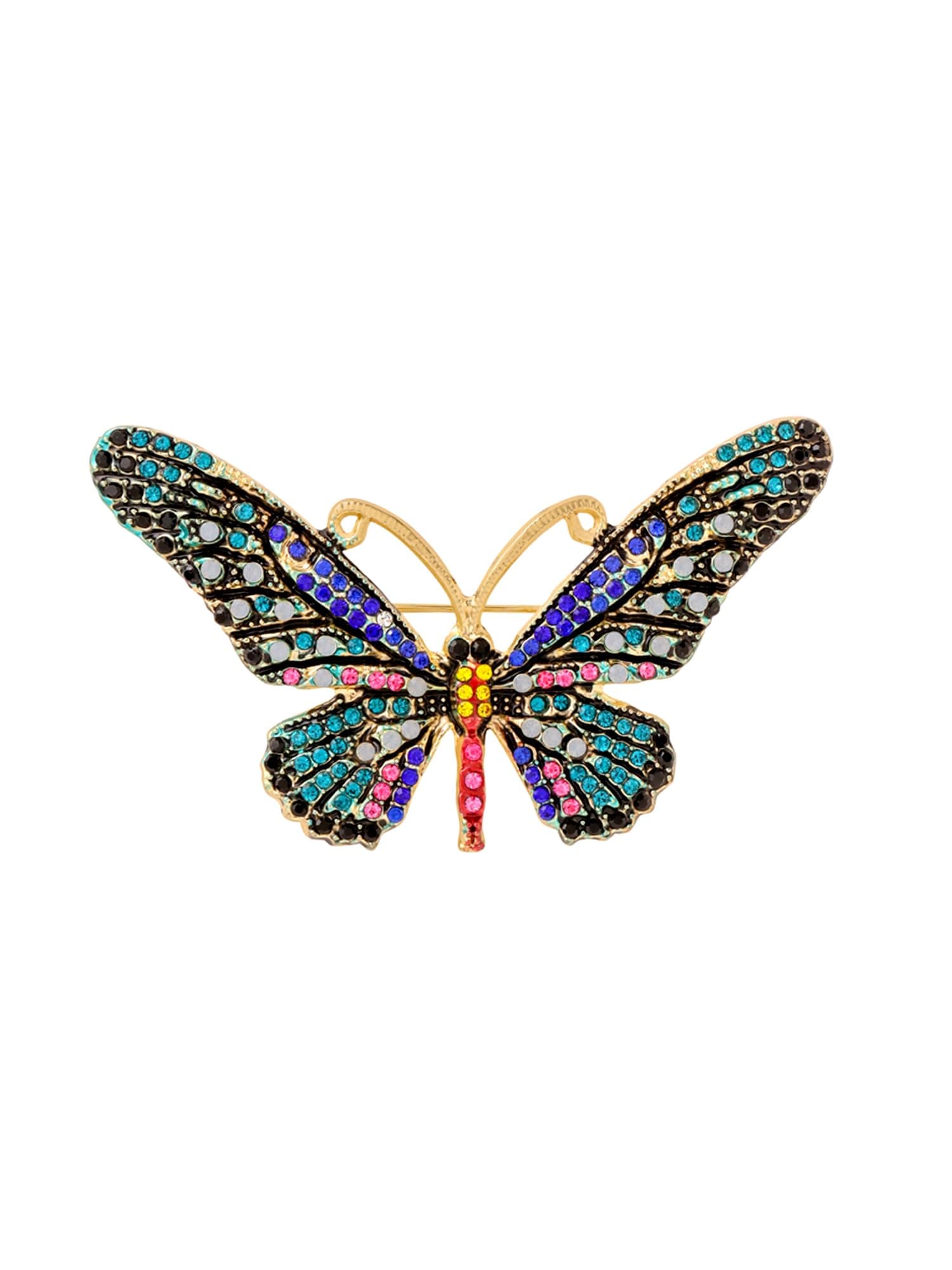 Yellow Chimes Brooch for Women Butterfly Shaped Brooch Fashionable Brooch for Girls and Women