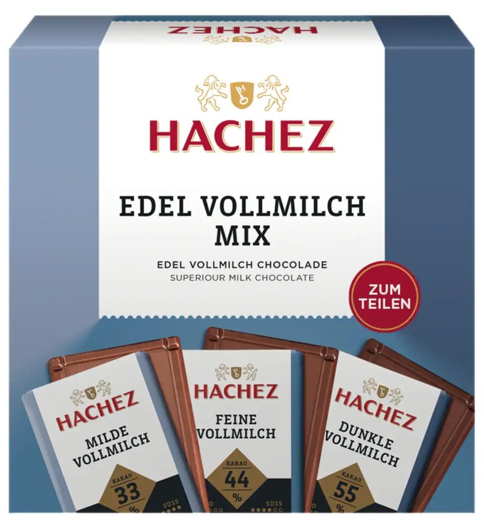 Hachez Edel Vollmilch Milk Chocolate Mix - 150 g - Germany