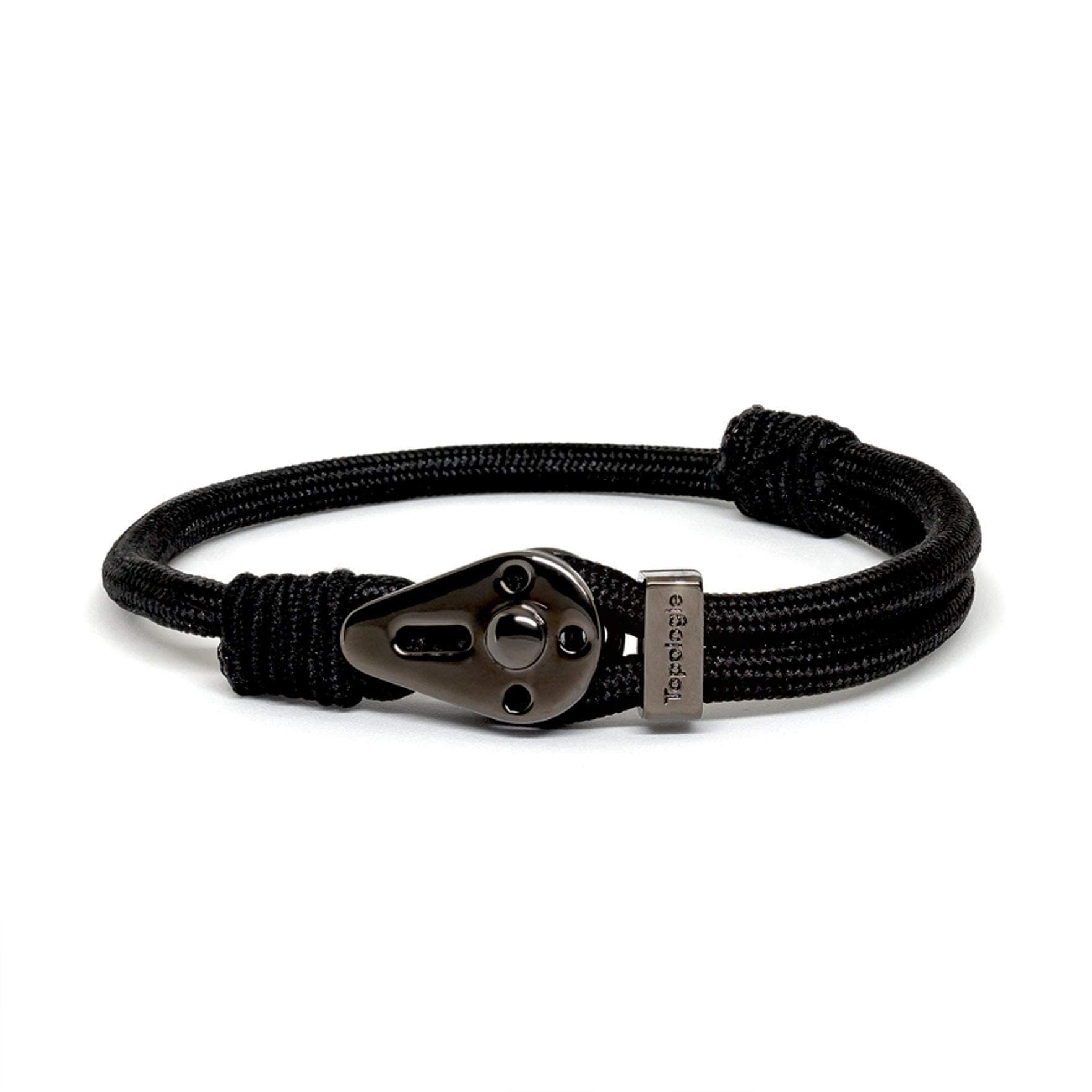 Topologie Bracelets Yosemite Chrome Black Black Solid 5mm