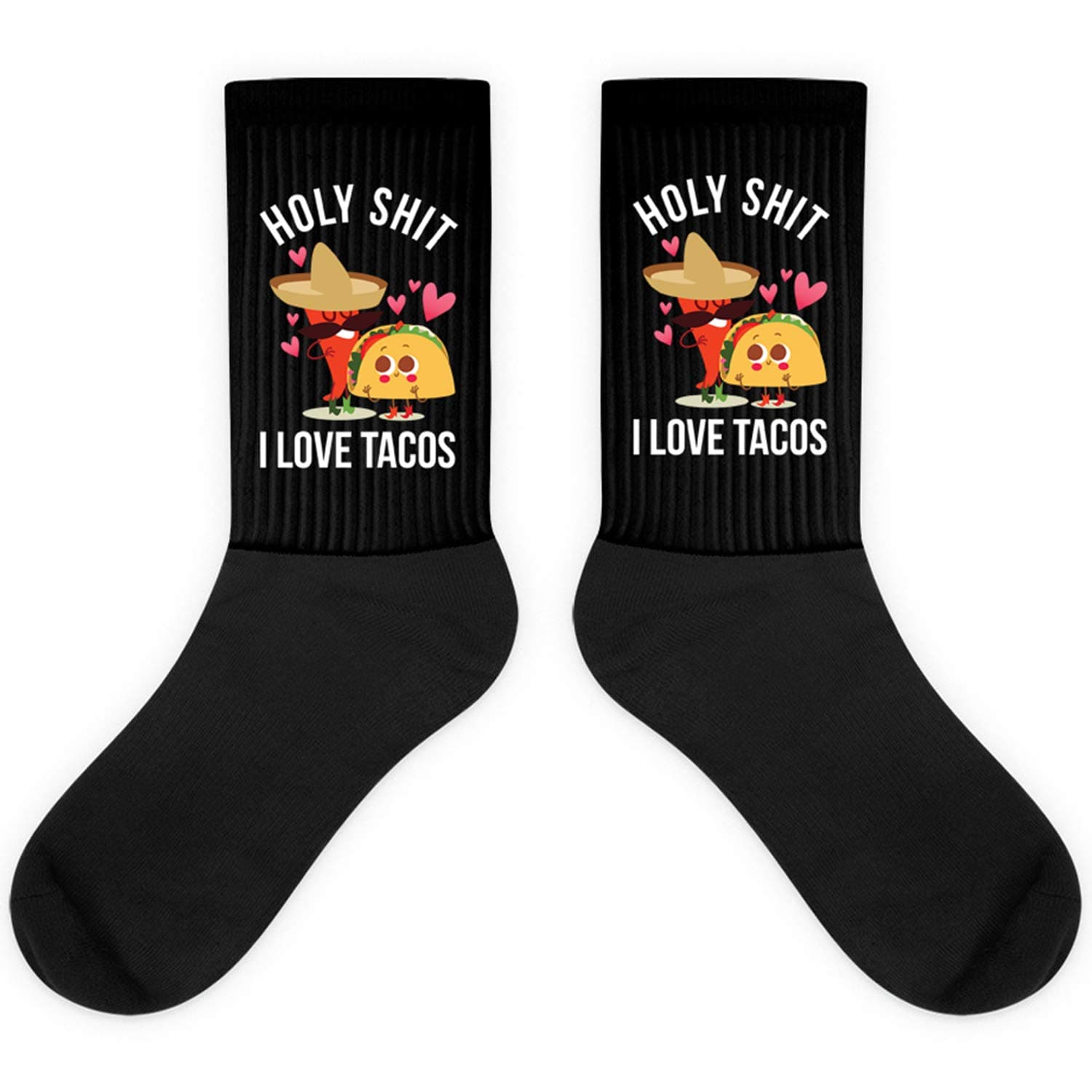 Holy Shit I Love Tacos Tuesday Gift Mexican Peeper Women Socks