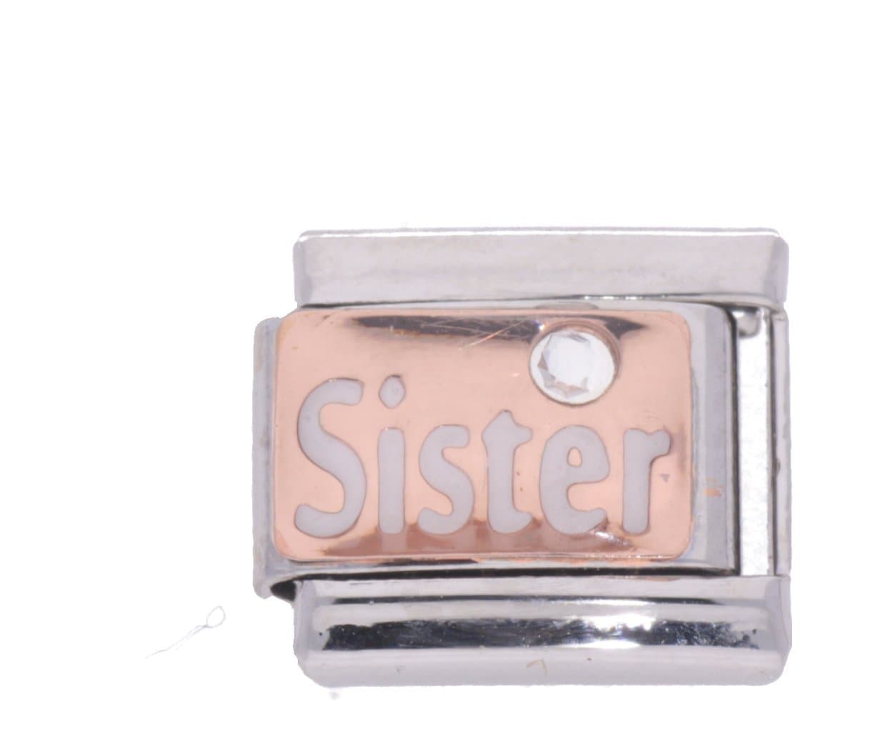La CIMA Rose Gold and Enamel Sister Fits all 9mm Italian Style Charm Bracelets