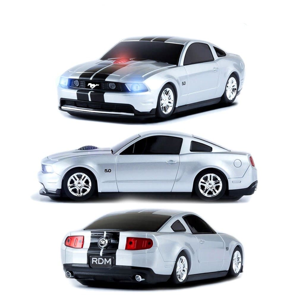 Ford Mustang Wireless Mouse - Silver/Black (HP-11FDMGSXK)