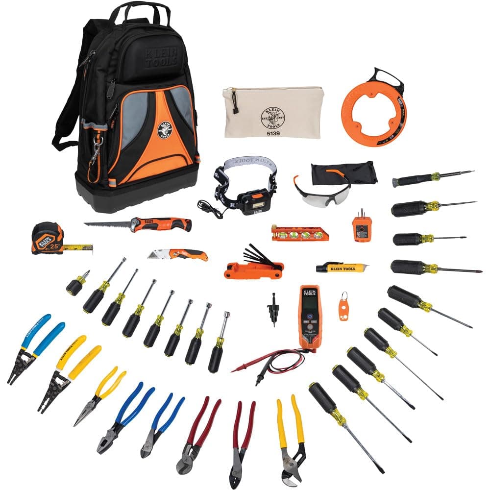 Klein Tools 80141 Hand Tools Kit includes Pliers, Screwdrivers, Nut Drivers, ...