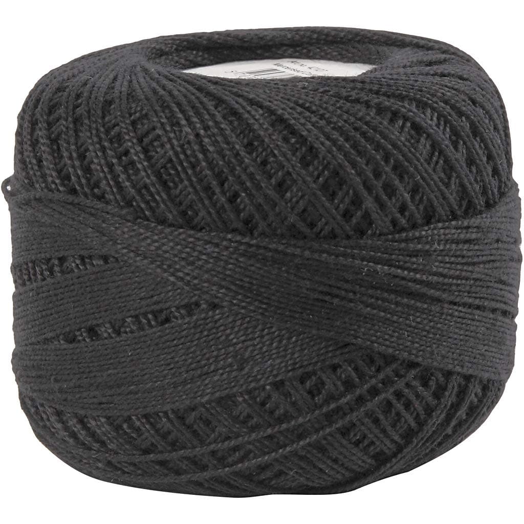 Creativ 100263 Mercerised Cotton Yarn, black, 20 g