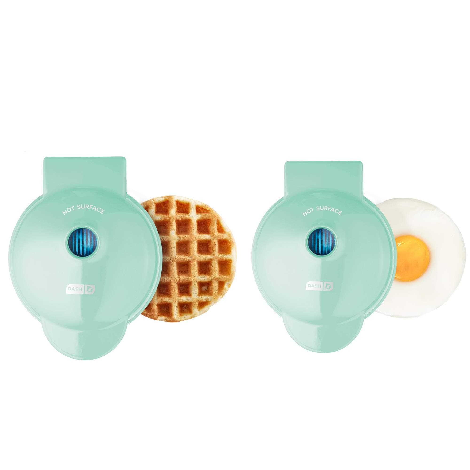 Mini Maker Set - Customized Treat Maker - Supports Multi-Function Cooking - Easy Cleanup and User-Friendly Design - Aqua - Waffle & Griddle Irons