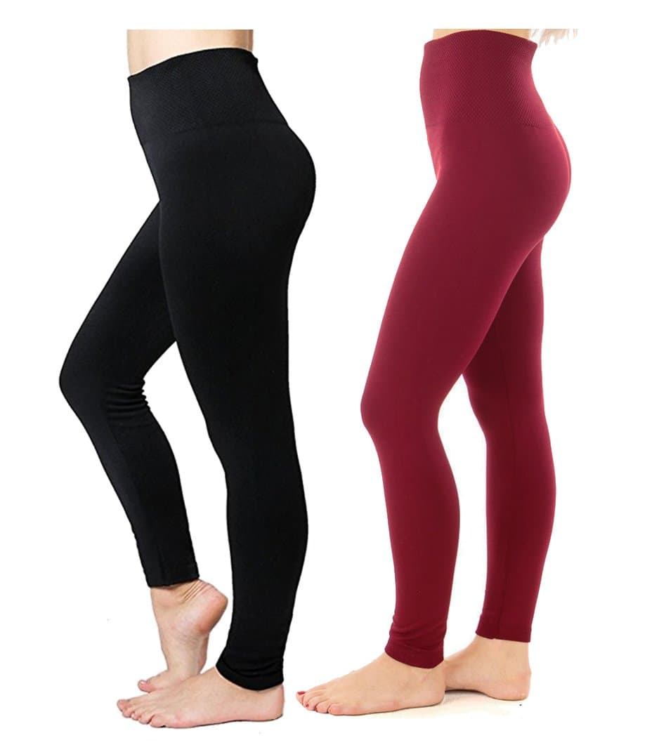 Women Fleece Lined Leggings High Waisted Thermal Leggings Cotton Seamless Winter