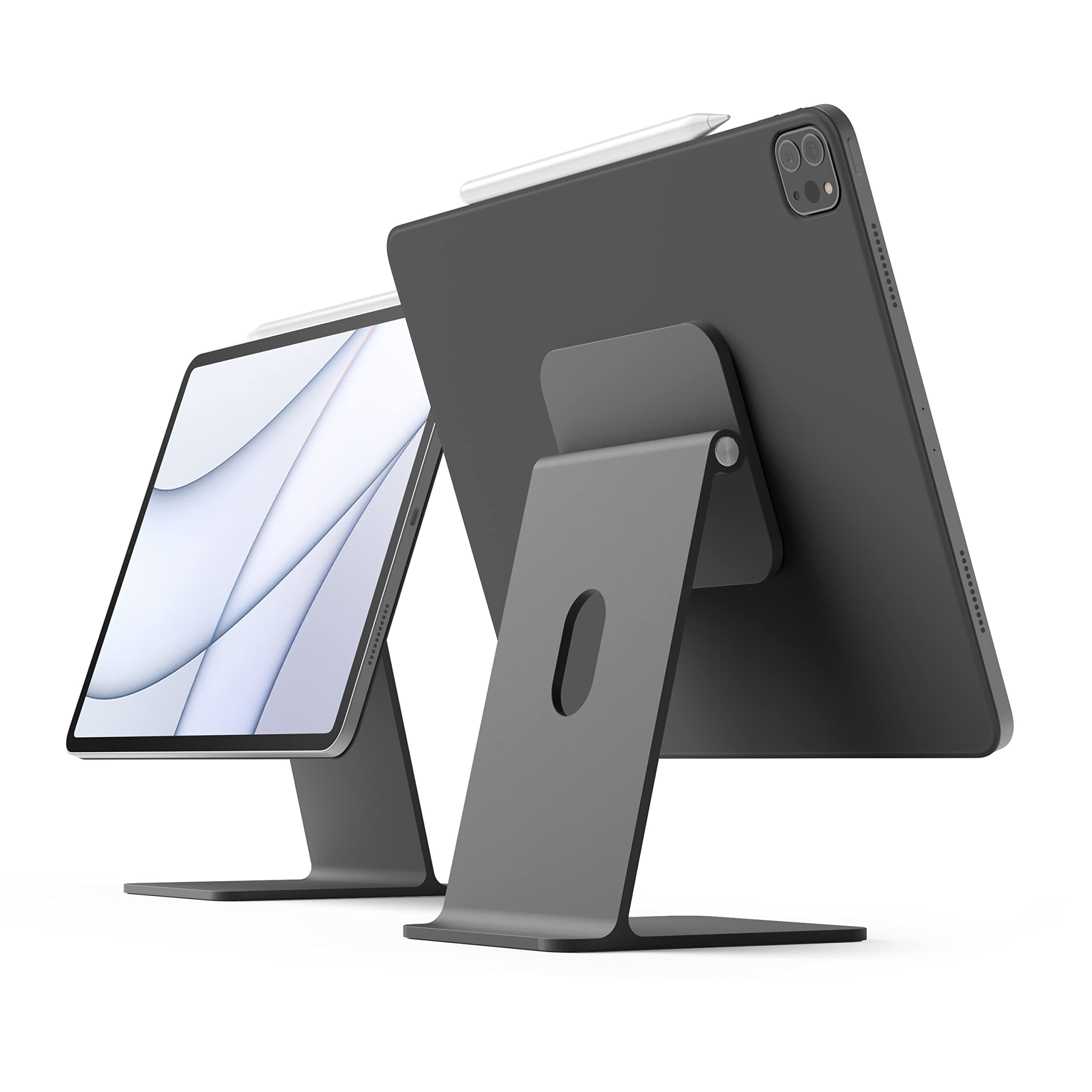 Premium iPad Magnetic Stand Designed for iPad Pro 12.9"(5th,4th Gen), 11"(3rd,2nd Gen), Air 10.9"(5th,4th Gen), Mini 8.3"(6th Gen, A17 Pro), 10.9"(10th Gen) [Dark Grey]