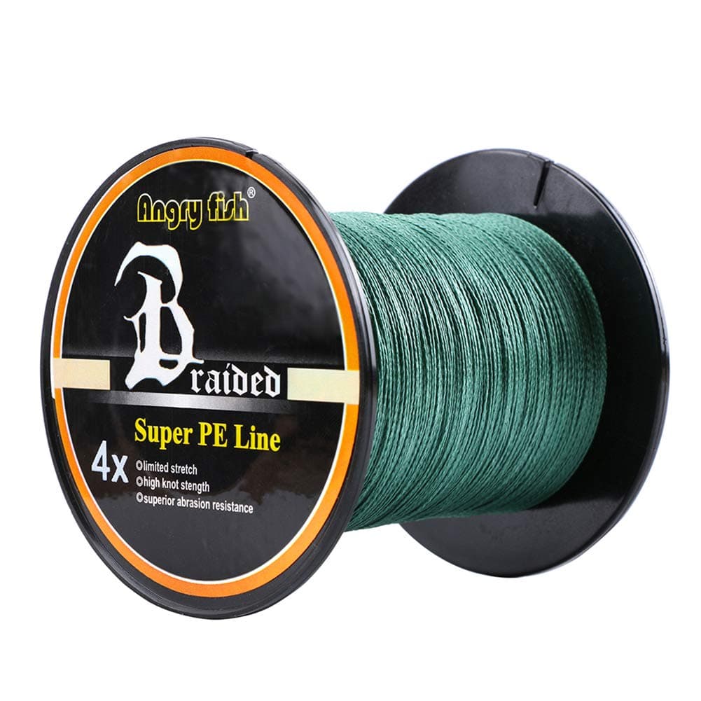 Adeeing Braided Fishing Line 300M/328yards 12LB-80LB Test 4 Stands Super Strong PE Fishing Line Dark Green 0.40mm-60lb