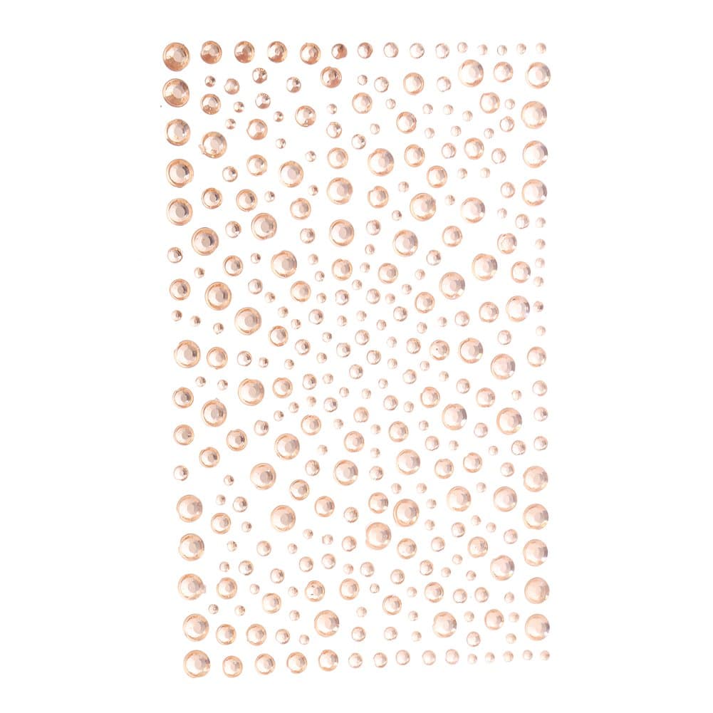 325 Gold Diamante Stick on Rhinestone Stickers Gems Cards and Self Adhesive Craft Bling