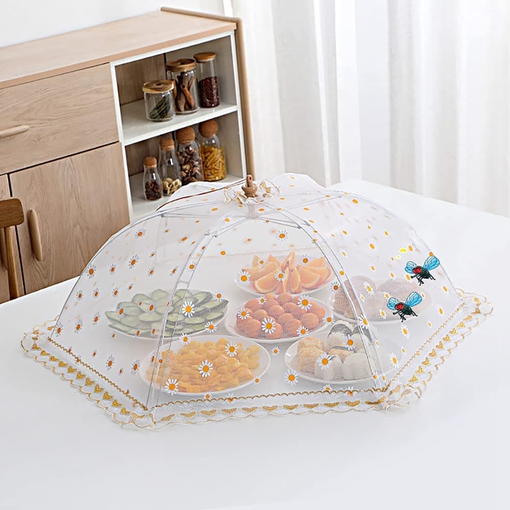 Aluchy Food Net Covers for Outside, Outdoor Food Cover Mesh Screen Tents Umbrella Fly Food Covers for Picnics, Parties, BBQ, Camping, Reusable and Collapsible