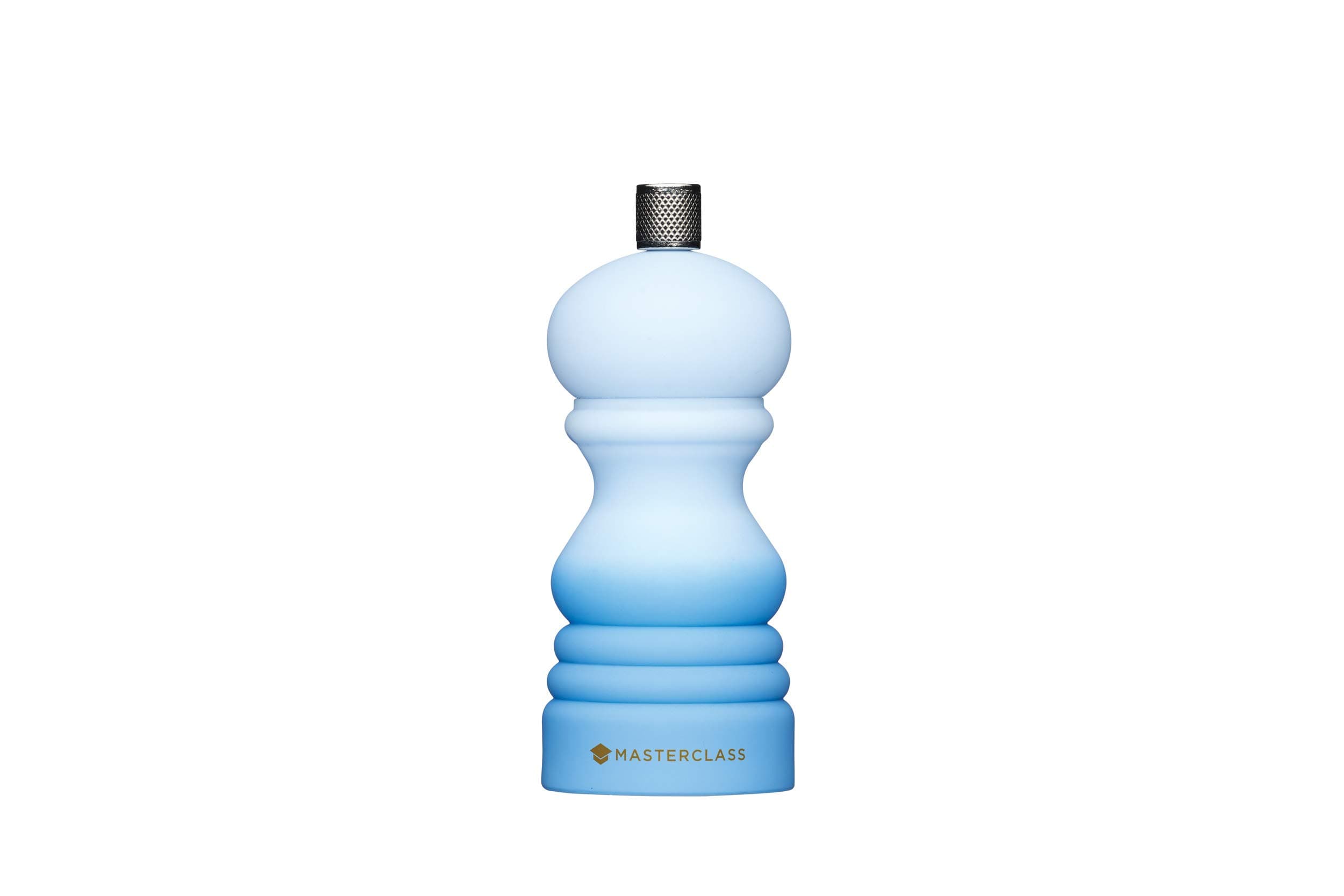 MasterClass Pepper Mill or Salt Grinder with Interchangeable Cap, Plastic, Blue Ombré, 12 cm